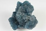 Dark Blue, Cubic/Octahedral Fluorite on Quartz - Inner Mongolia #195285-1
